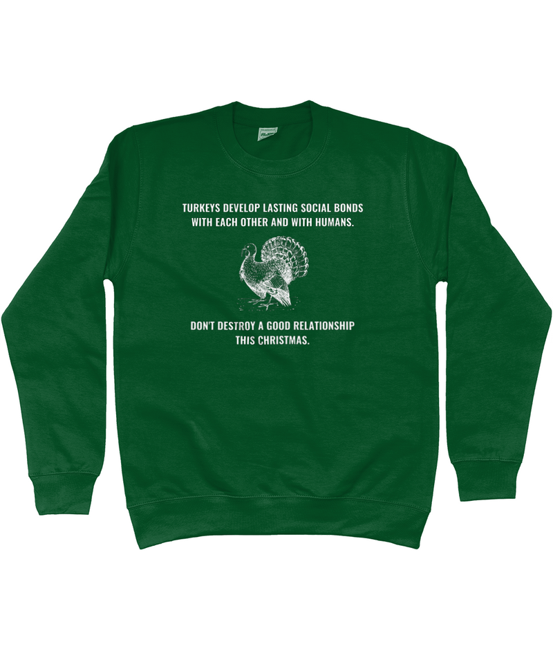 Christmas Intelligent Turkey: Vegan Ethical Unisex Sweatshirt