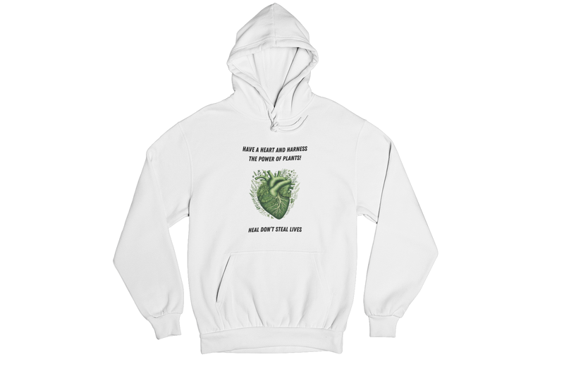 Heal don't steal lives: Unisex Vegan Ethical Hoodie