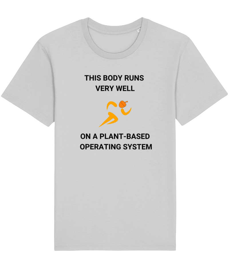 Plant Based Operating System: Unisex Organic Vegan Ethical T-Shirt