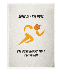 Happy Vegan: White Tea Towel