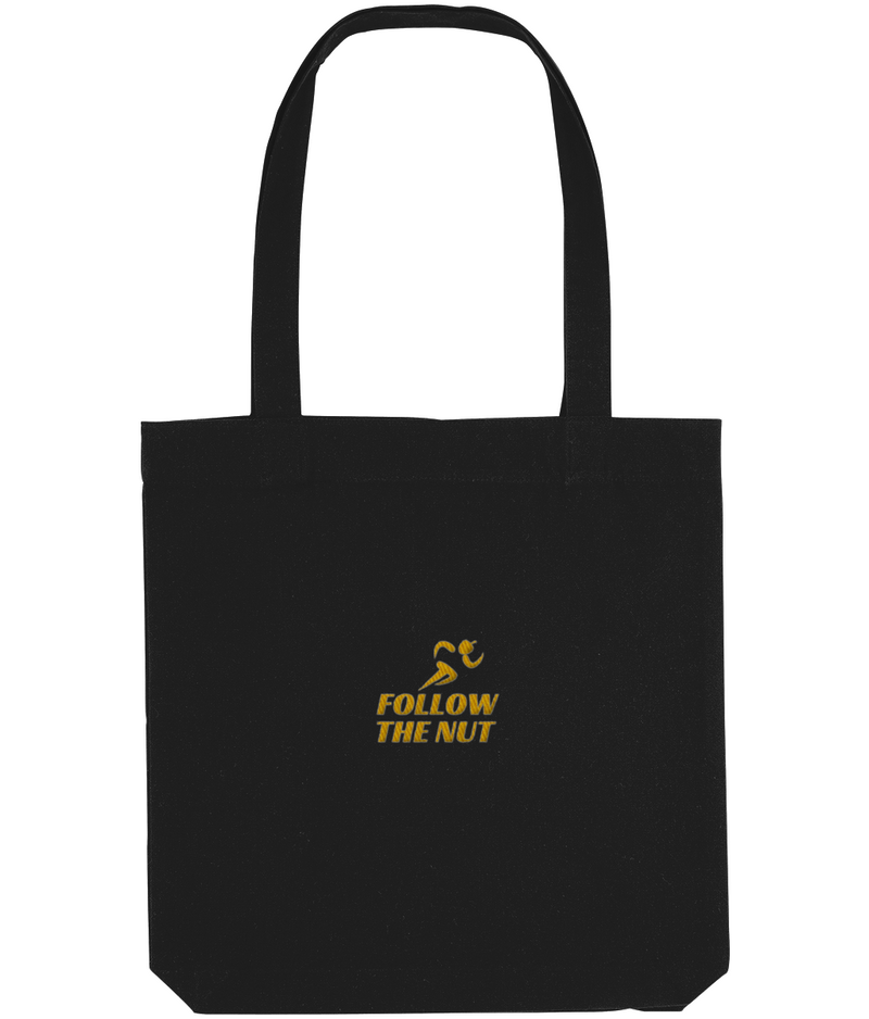 Follow The Nut Embroidered Logo: Vegan Tote Bag