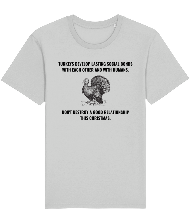 Christmas Intelligent Turkey: Unisex Organic Vegan Ethical T-Shirt