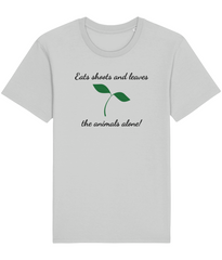 Eats Shoots And Leaves: Unisex Organic Vegan Ethical T-Shirt