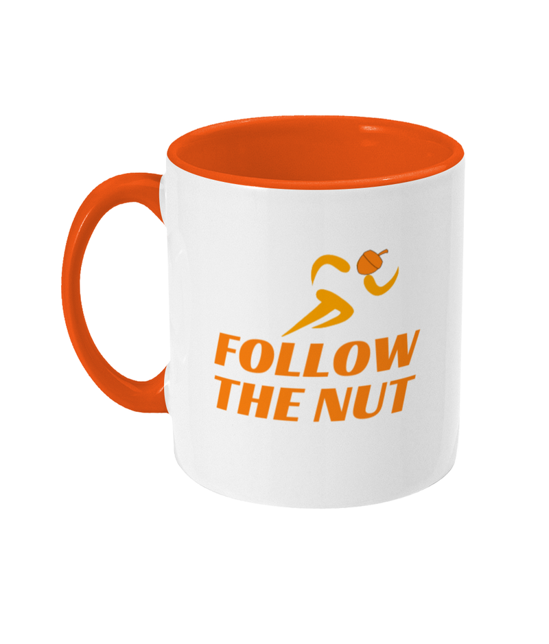 Follow The Nut Logo: Two Tone Vegan Mug