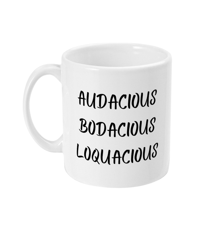 Audacious: White Vegan Mug