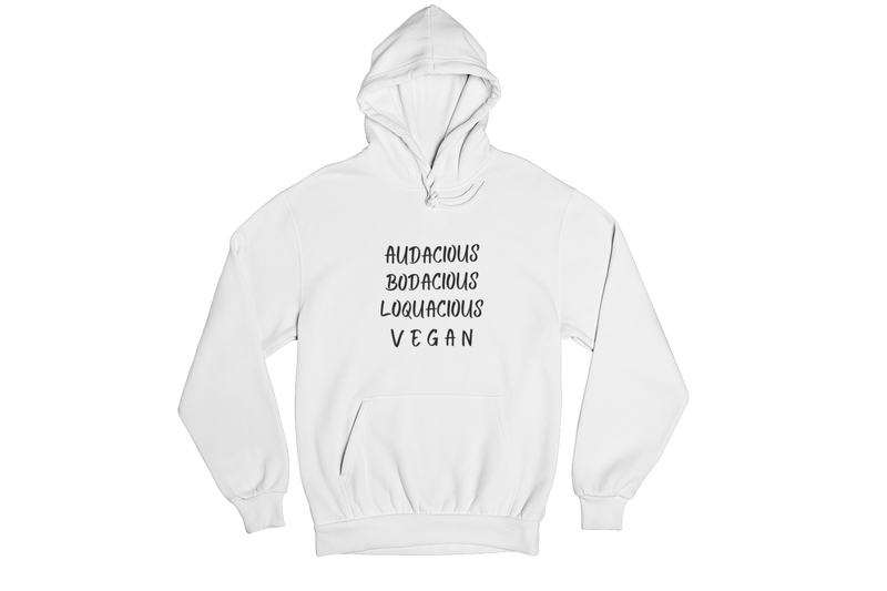 Audacious Vegan: Unisex Vegan Ethical Hoodie