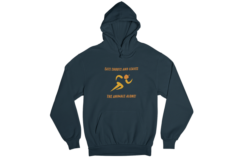 Eats Shoots and Leaves: Unisex Vegan Ethical Hoodie