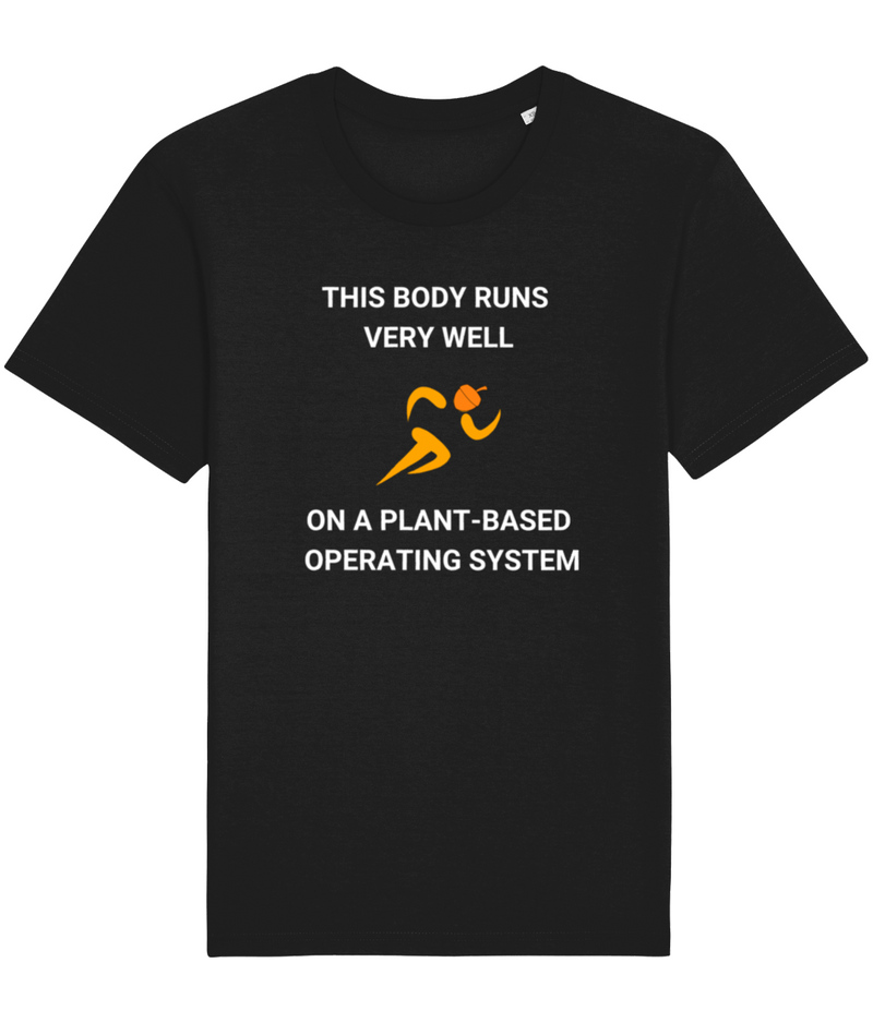 Plant Based Operating System: Unisex Organic Vegan Ethical T-Shirt