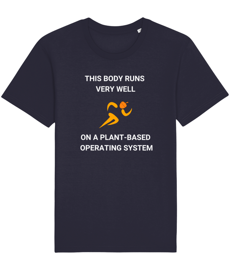 Plant Based Operating System: Unisex Organic Vegan Ethical T-Shirt