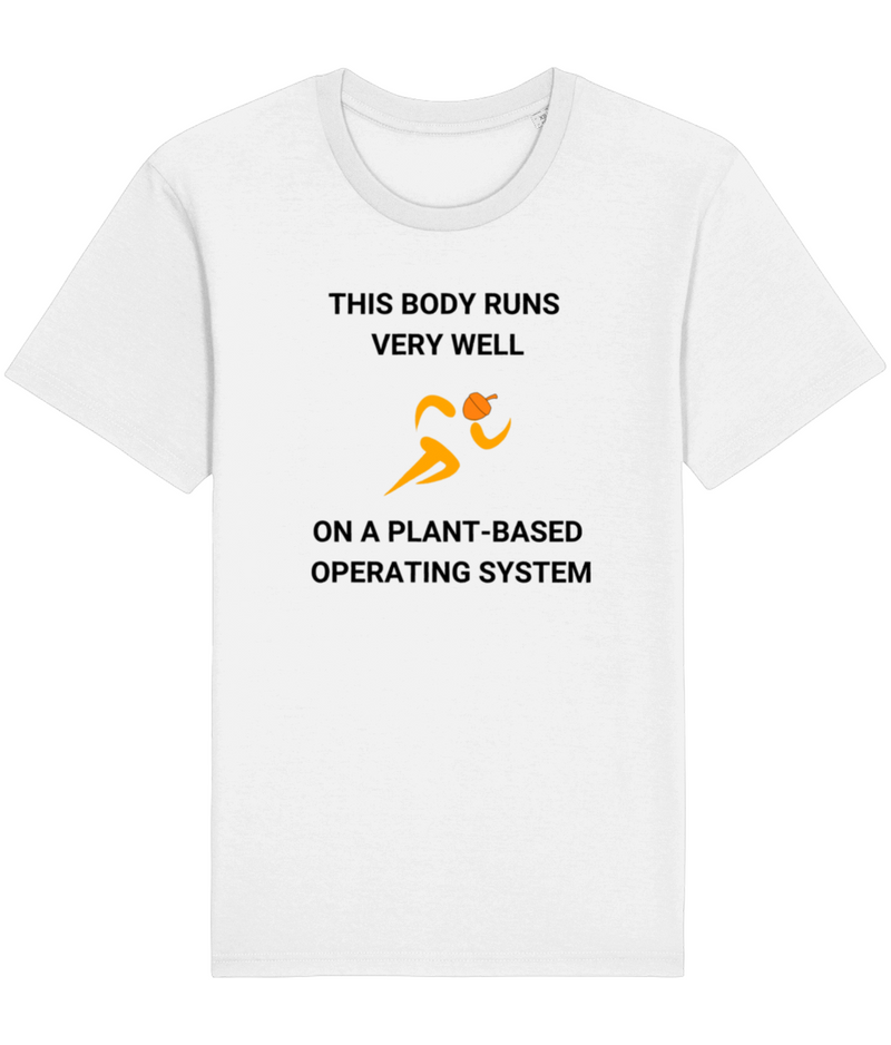 Plant Based Operating System: Unisex Organic Vegan Ethical T-Shirt