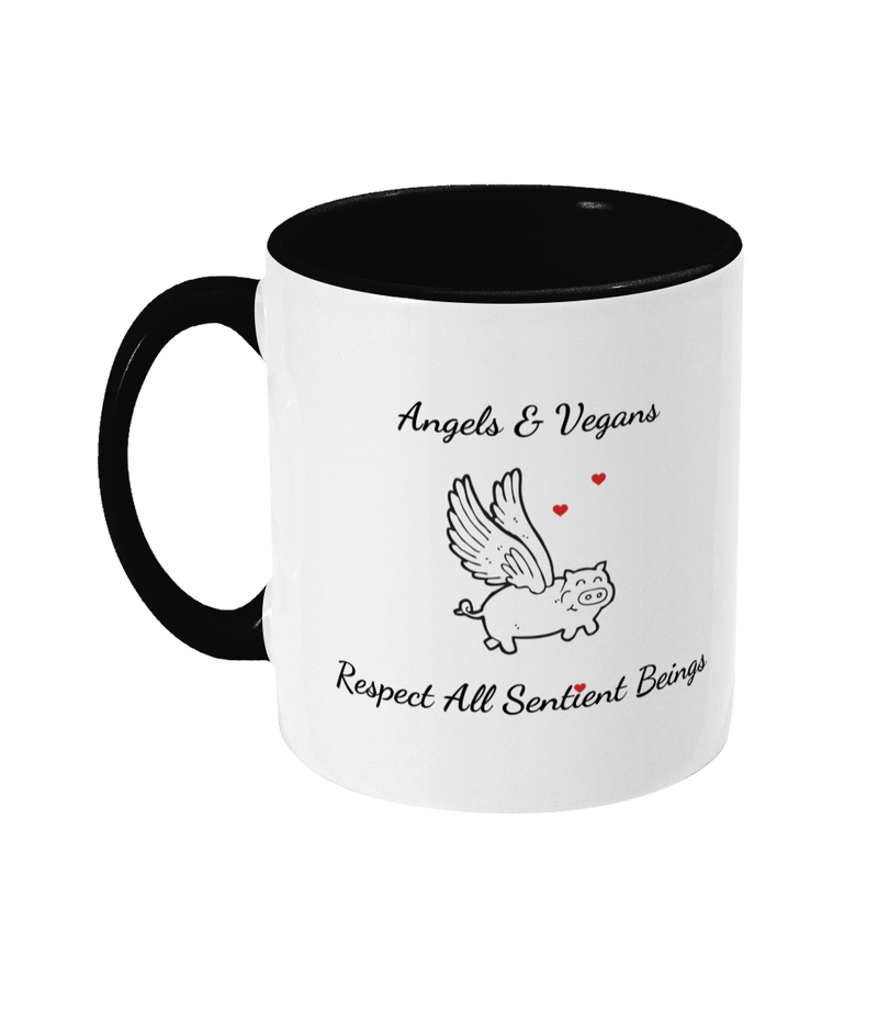 Angels & Vegans: Two Tone Vegan Mug