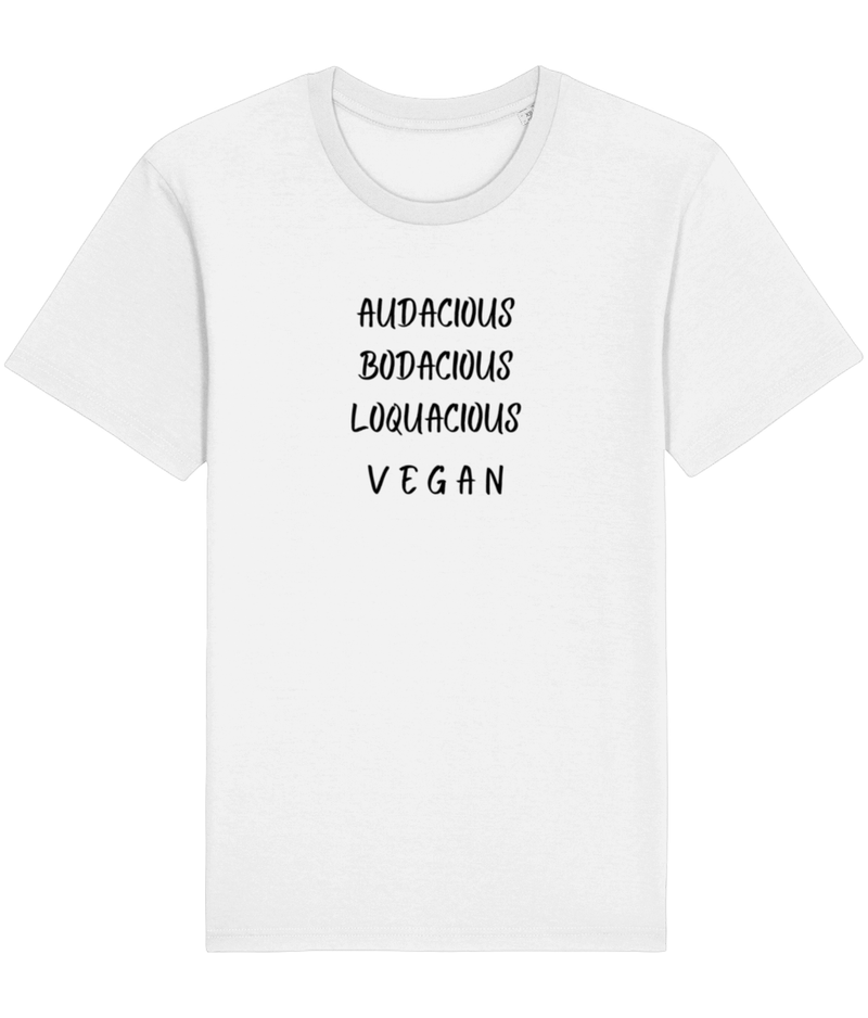 Audacious: Unisex Organic Vegan Ethical T-Shirt