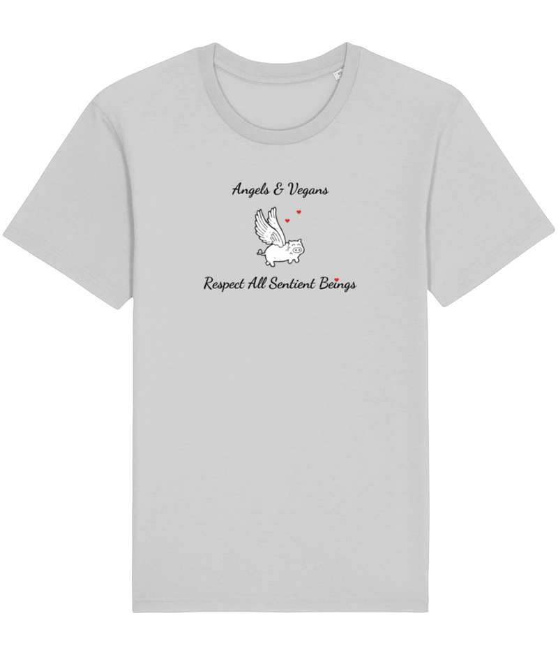 Angels & Vegans: Unisex Organic Vegan Ethical T-shirt